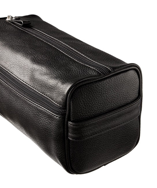 PureBadger Collection Black Pebble Leather Dopp Bag