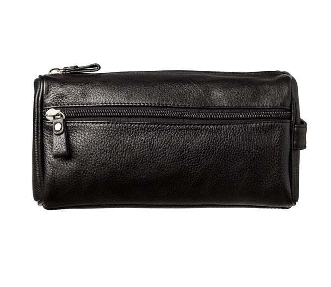 PureBadger Collection Black Pebble Leather Dopp Bag
