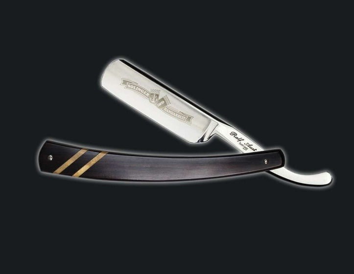Ralf Aust 5/8 African Blackwood with Olive Inlay Straight Razor