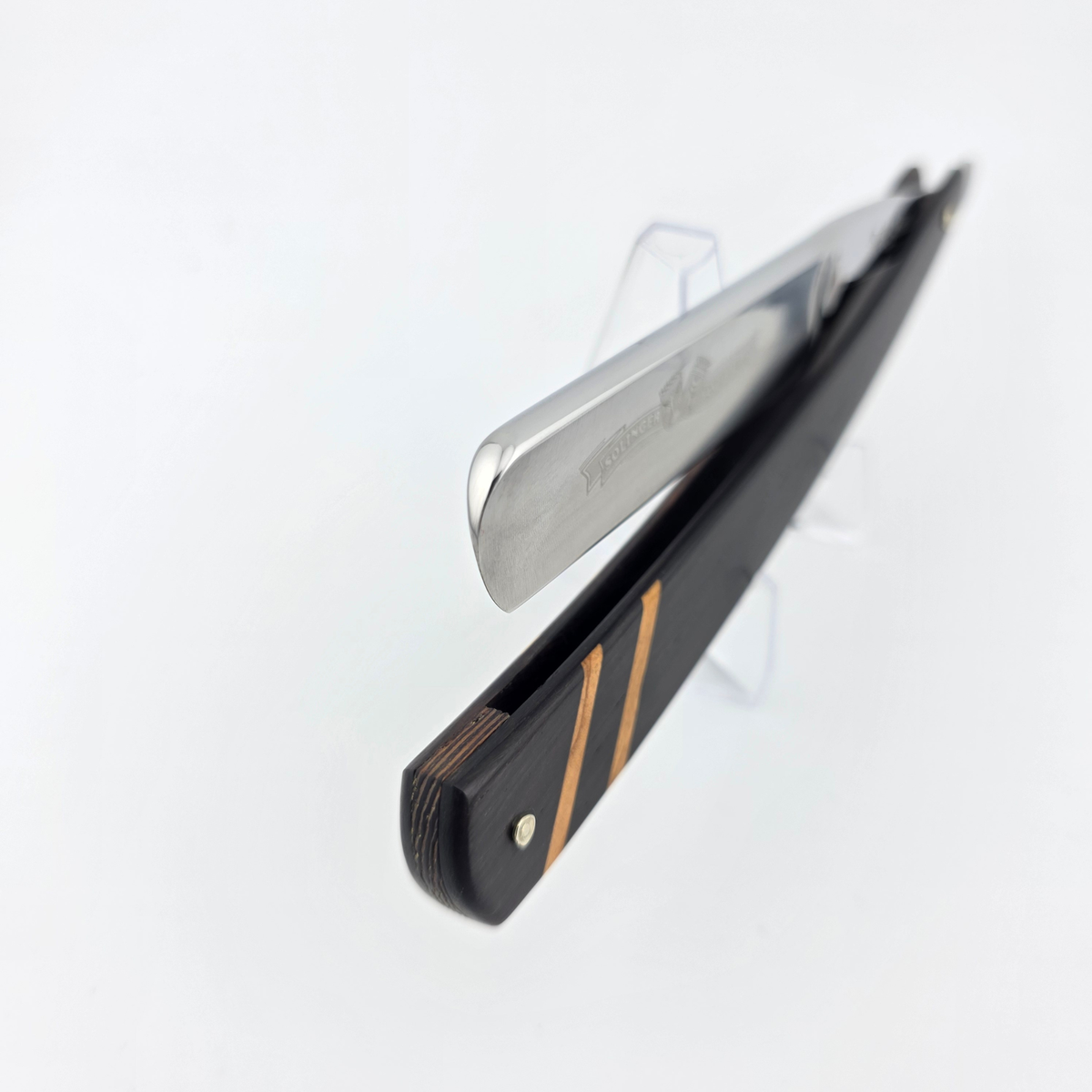 Ralf Aust 5/8 African Blackwood with Olive Inlay Straight Razor