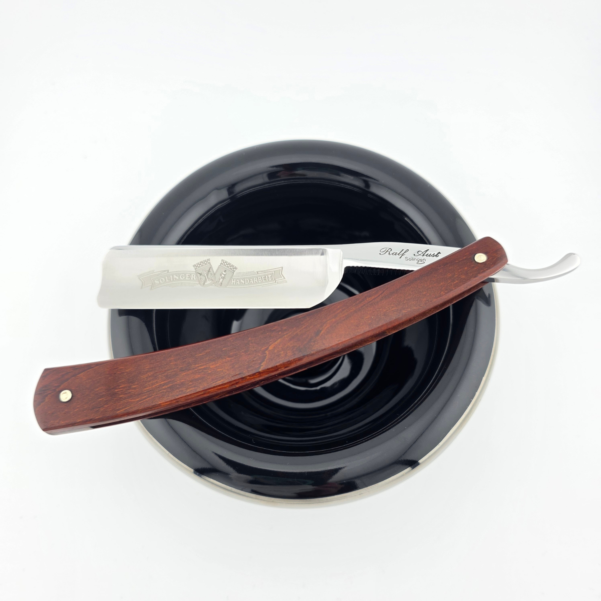Ralf Aust 6/8 Cocobolo Wood Spanish Point Straight Razor