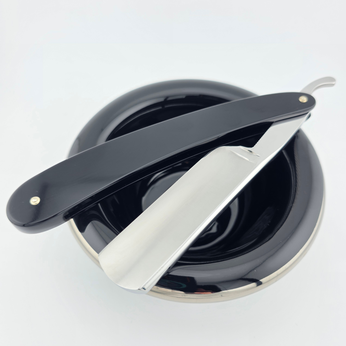 Ralf Aust 7/8 Black Acrylic Round Point Straight Razor