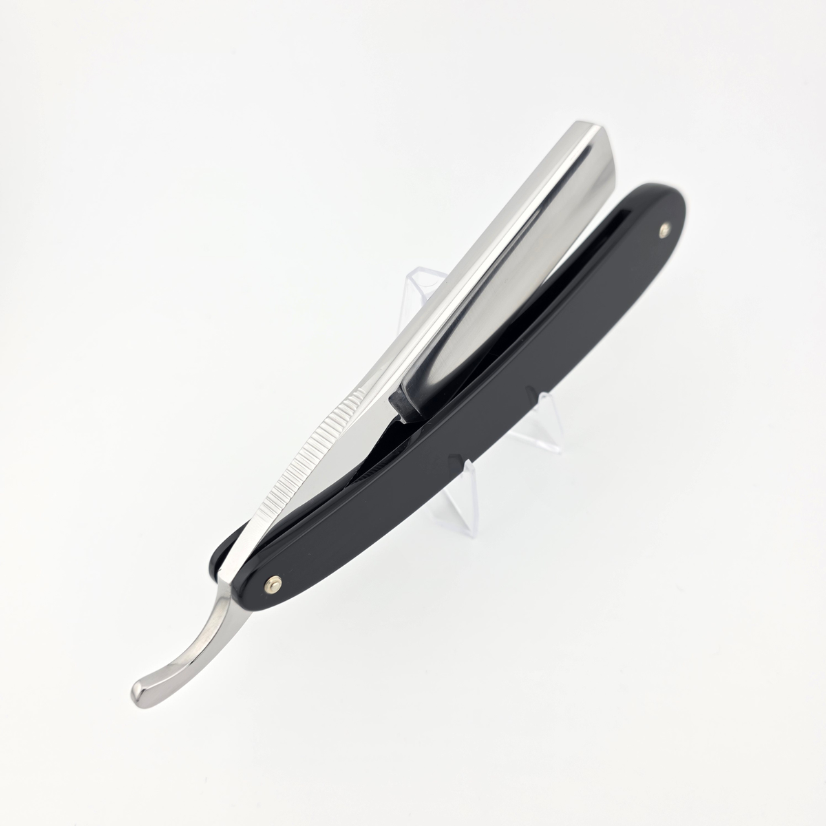 Ralf Aust 7/8 Black Acrylic Round Point Straight Razor