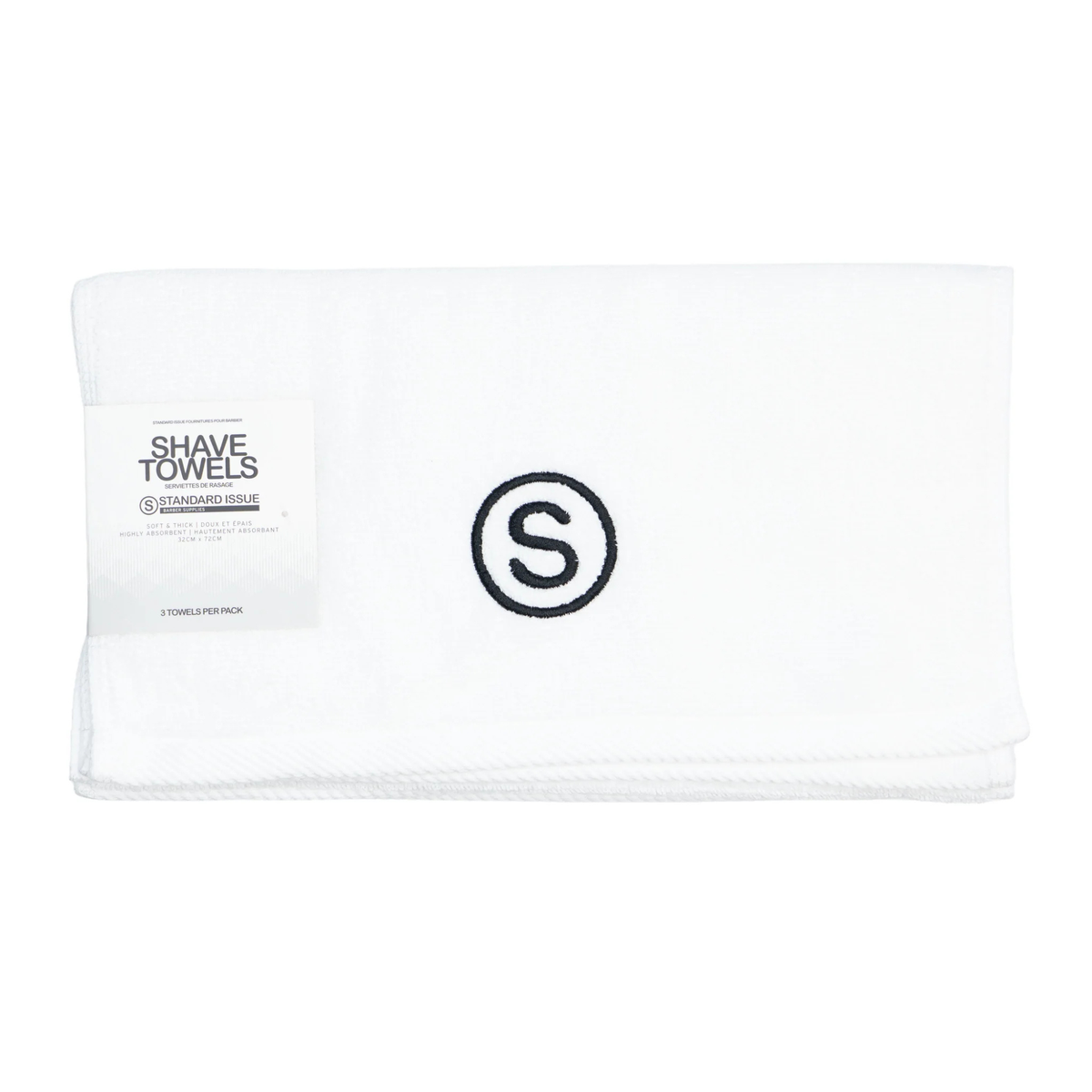 Shave Towel - White (3 Pack)