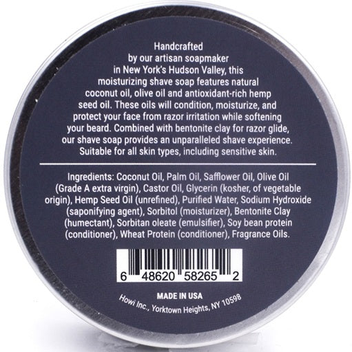 Taconic Excalibur Glycerin Hemp Oil Shaving Soap 4 oz.