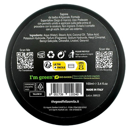 The Goodfellas' Smile Amber Fourgere Shaving Soap, Made in Italy