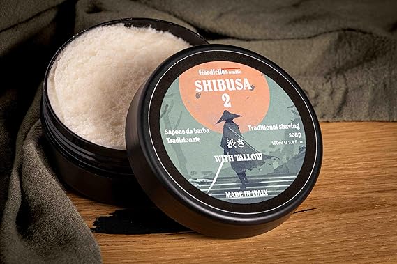 The Goodfellas' Smile Shibusa 2 Tallow Shaving Soap, Made in Italy