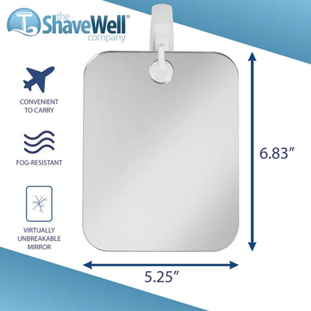 The Shave Well Company Deluxe Anti-Fog Shower Mirror