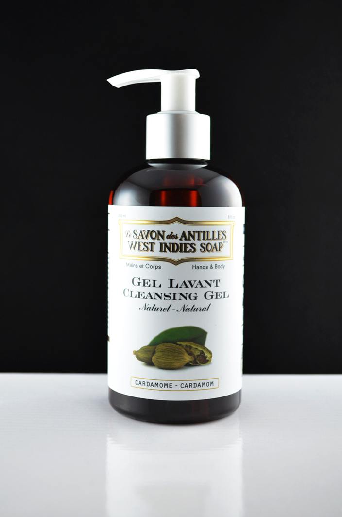 West Indies Soap Natural Cleansing Gel "Le Savon Des Antilles" Cardamome