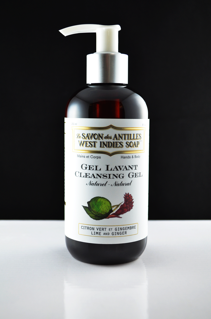 West Indies Soap Natural Cleansing Gel "Le Savon Des Antilles" Lime & Ginger