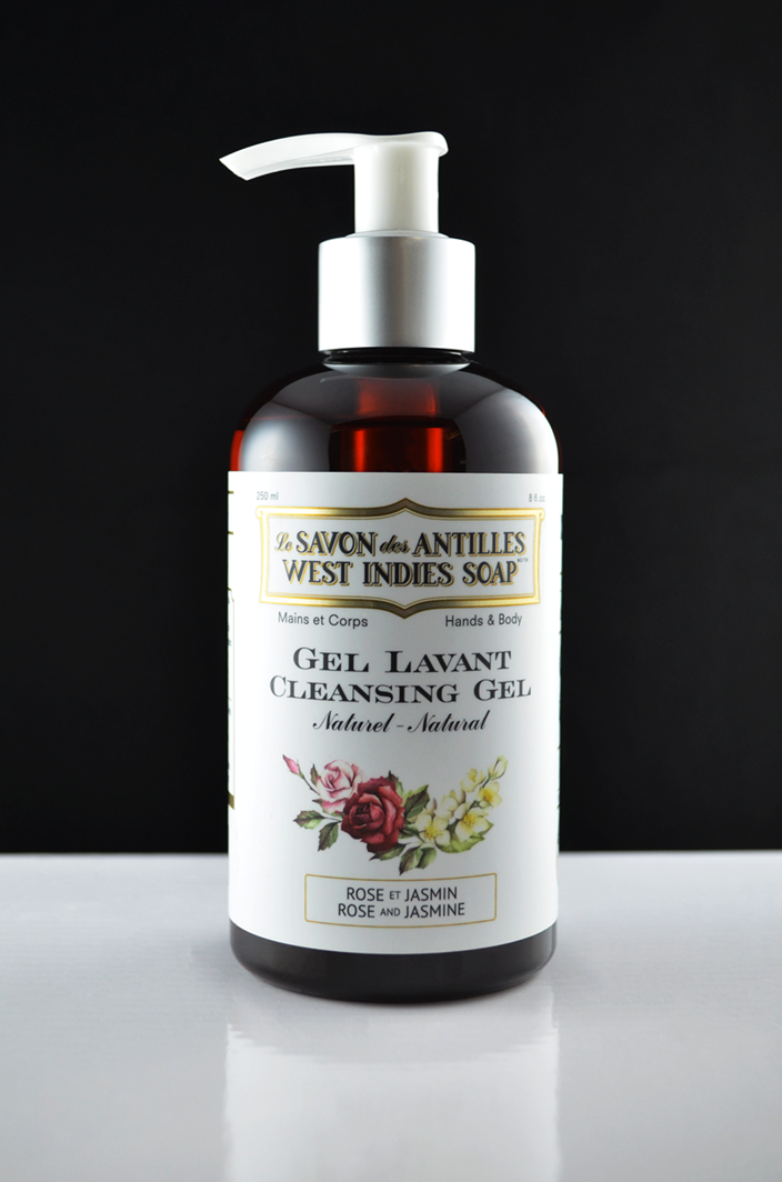 West Indies Soap Natural Cleansing Gel "Le Savon Des Antilles" Rose & Jasmine