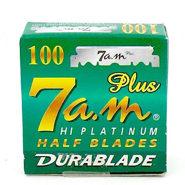 7 AM Hi-Platinum Single Edge Razor Blades 100 Pack
