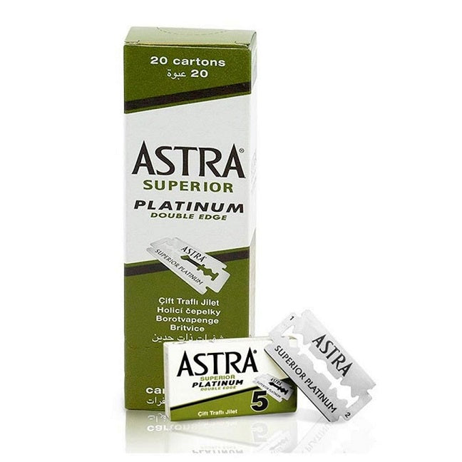 Astra Green Double Edge Razor Blades (20 Packs of 5)