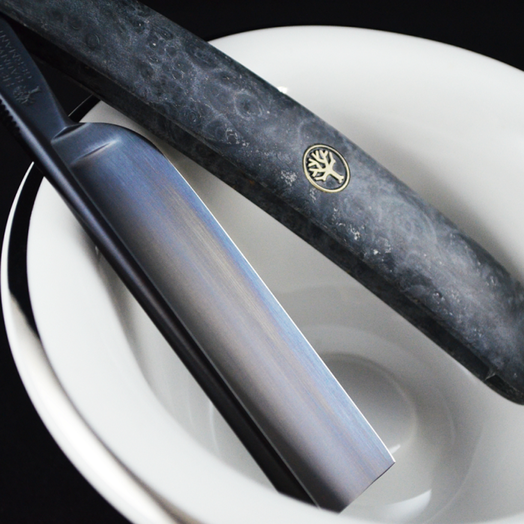 Boker Black Amboina Wood 6/8 Straight Razor