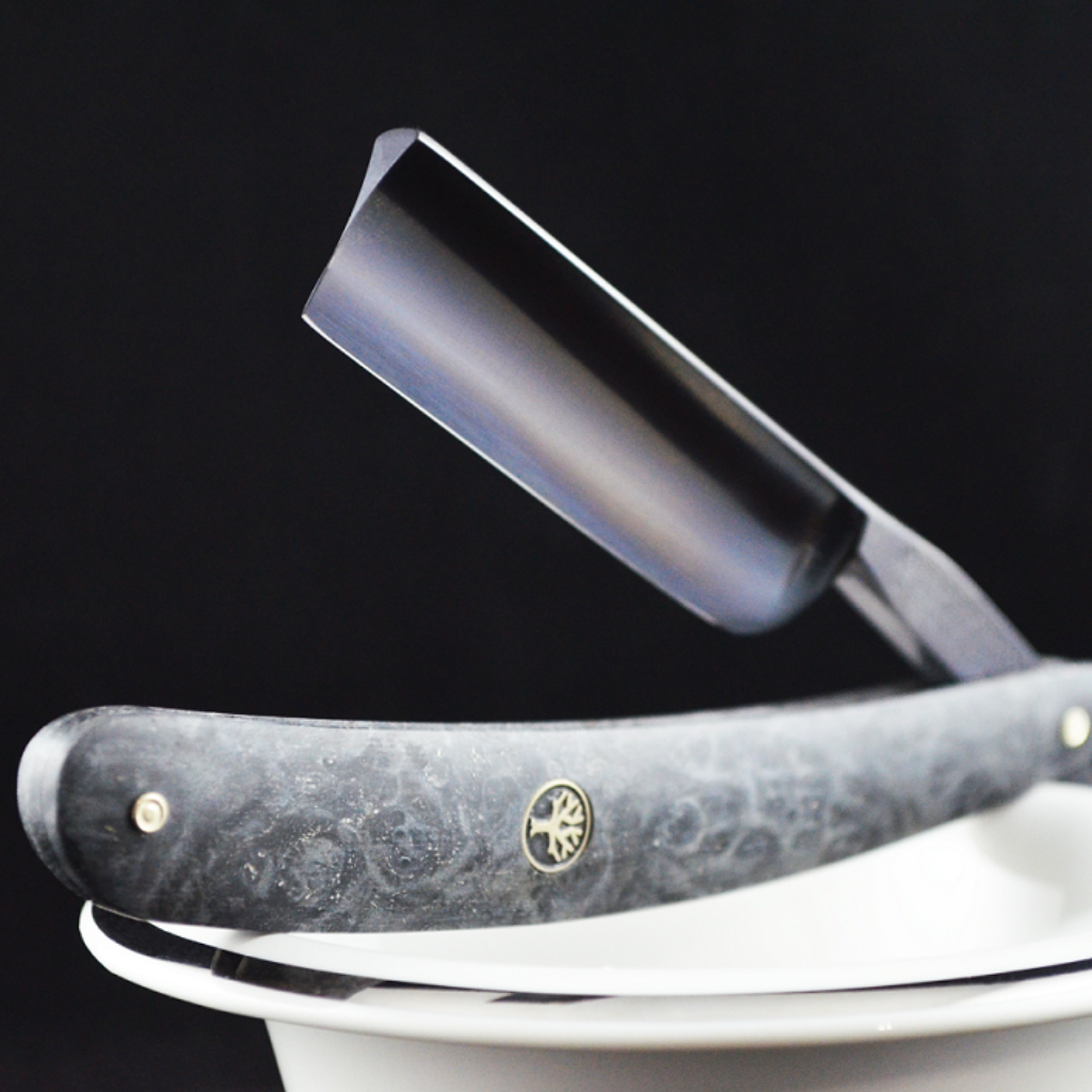 Boker Black Amboina Wood 6/8 Straight Razor