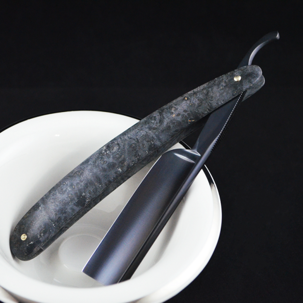 Boker Black Amboina Wood 6/8 Straight Razor