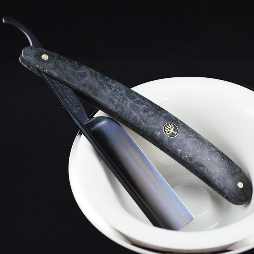 Boker Black Amboina Wood 6/8 Straight Razor
