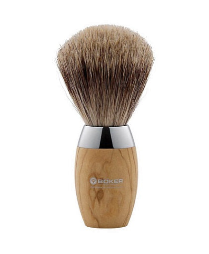 Boker Modern Olivewood Pure Badger Hair Shaving Brush