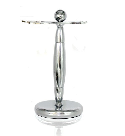 Chrome DE Safety Razor and Brush Stand