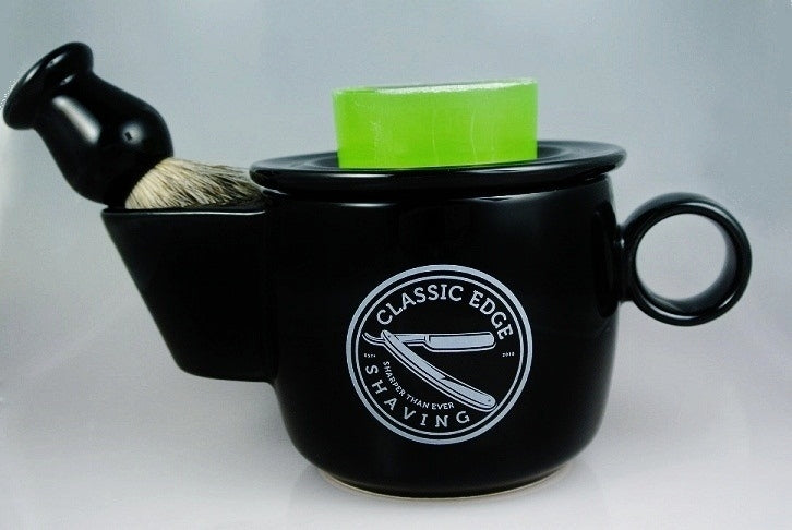 Luxury Black Shaving Scuttle Made in England