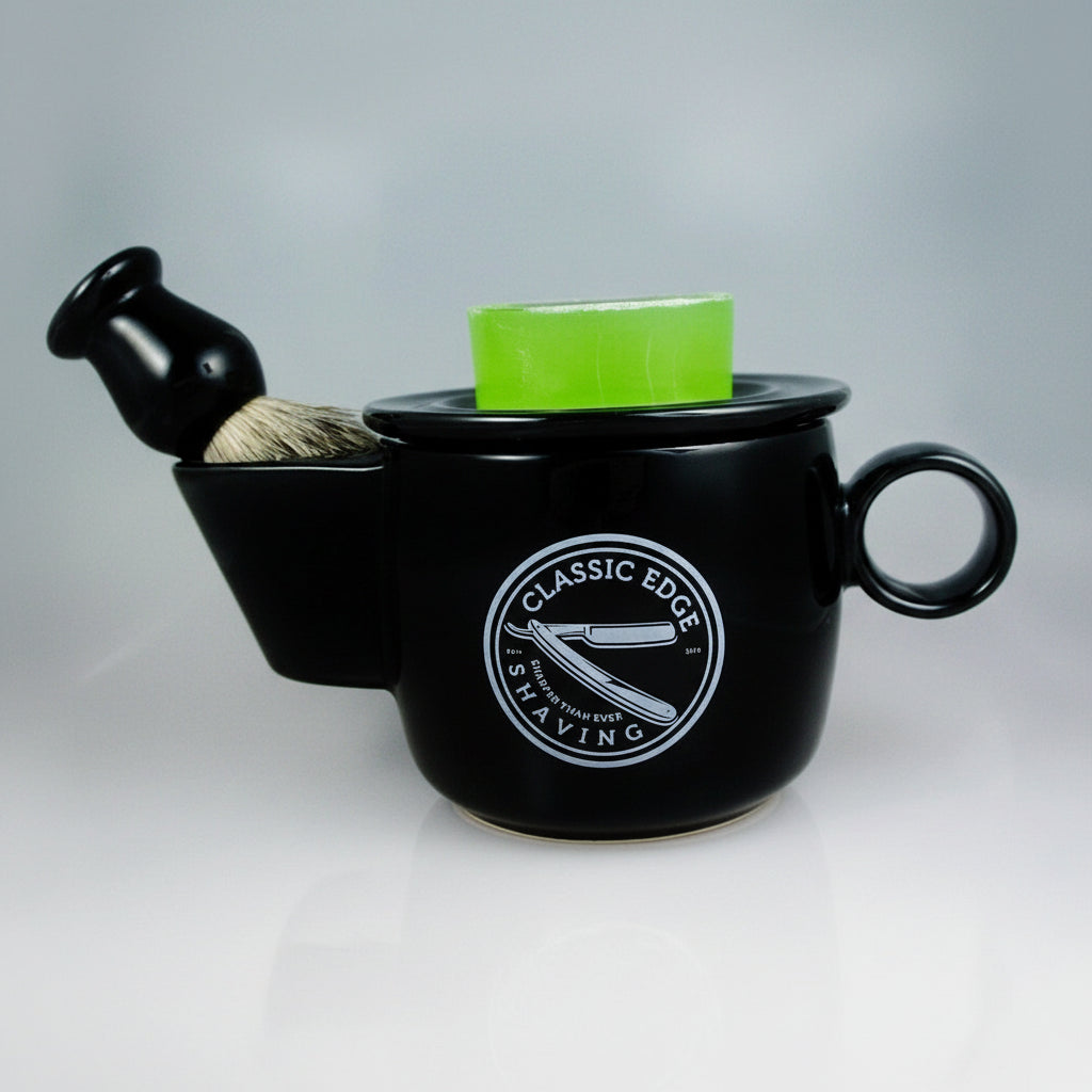Luxury Black Shaving Scuttle Made in England