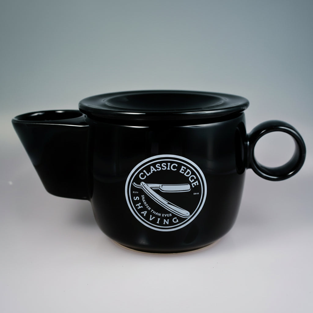 Luxury Black Shaving Scuttle Made in England