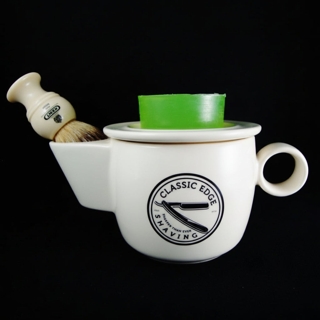 Luxury Ivory Shaving Scuttle Made in England