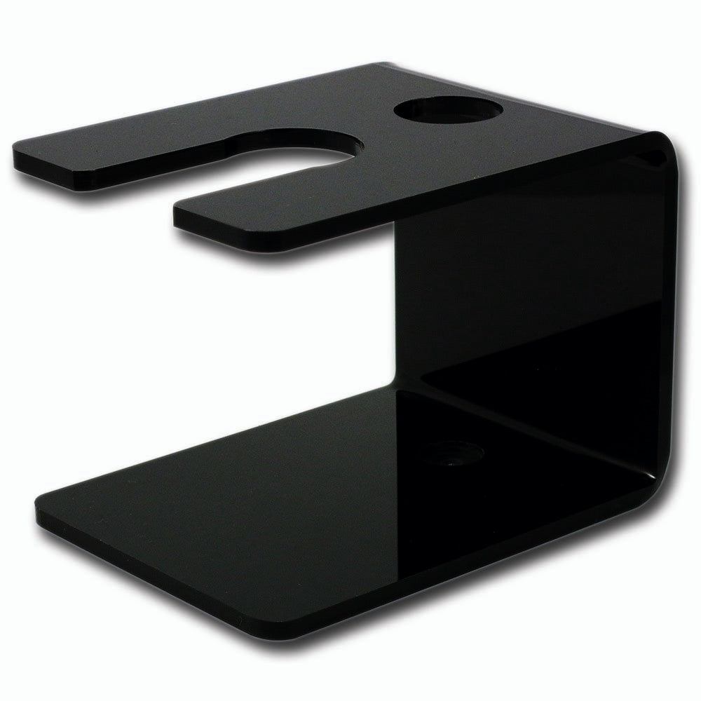 Classic Edge Black Acrylic Safety Razor/Straight Razor and Brush Stand
