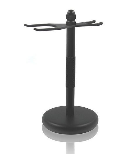 Double Edge Safety Razor and Brush Stand - Black