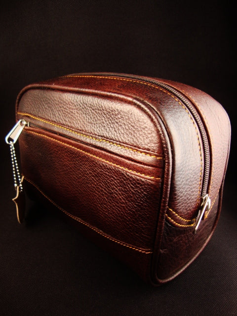 Deluxe Leather Toiletry Bag from Parker Safety Razor