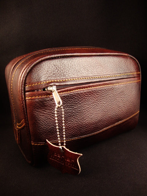 Deluxe Leather Toiletry Bag from Parker Safety Razor