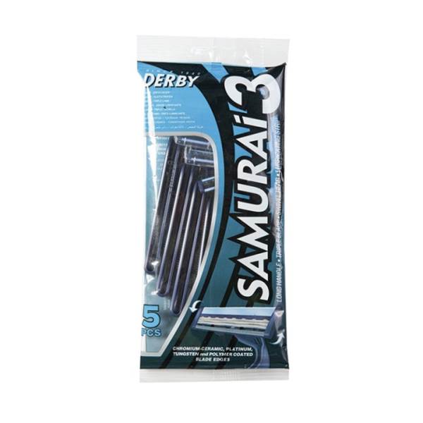 Derby Samurai 3 Triple Blade Disposable Razor (5 Pack)