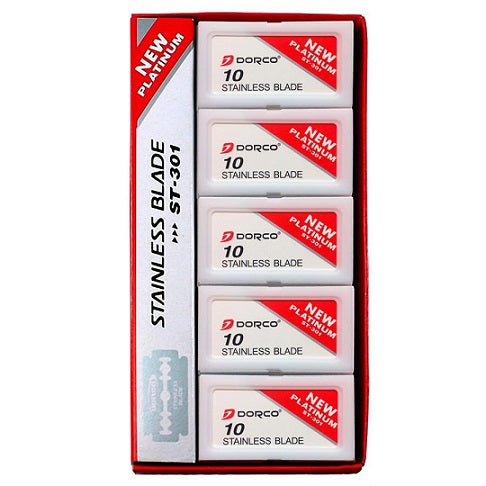 Dorco ST301 Double Edge Blades, 100 Pack