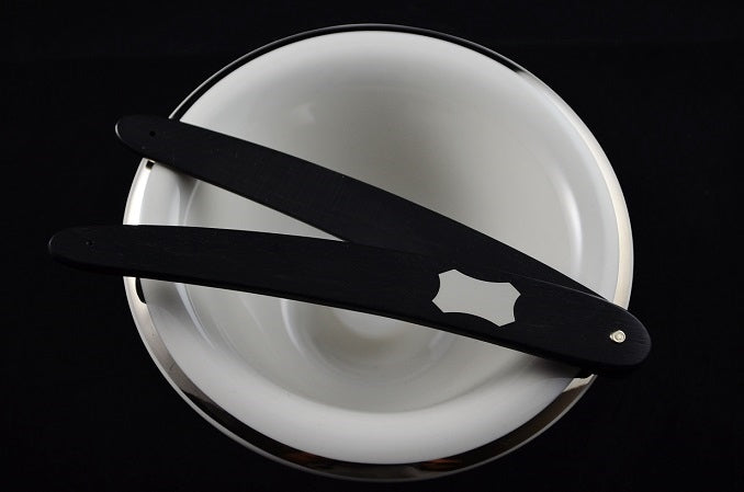 Dovo 5/8 Ebony Engraving Plate Replacement Scales w/ Pin