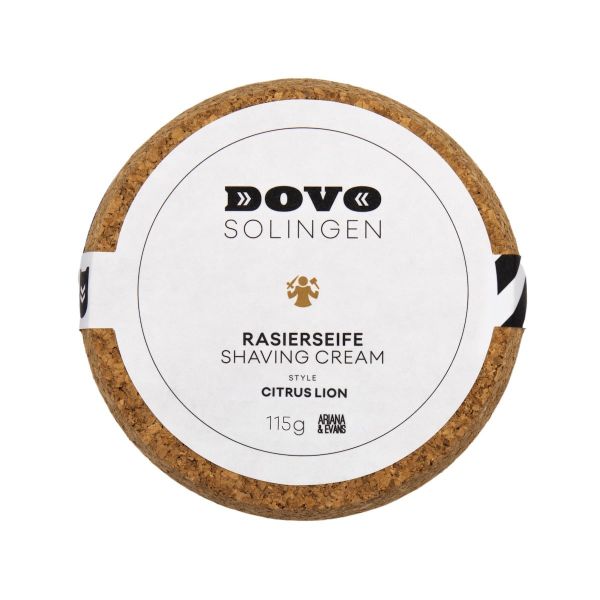 Dovo Citrus Lion Shaving Soap in Stoneware Bowl