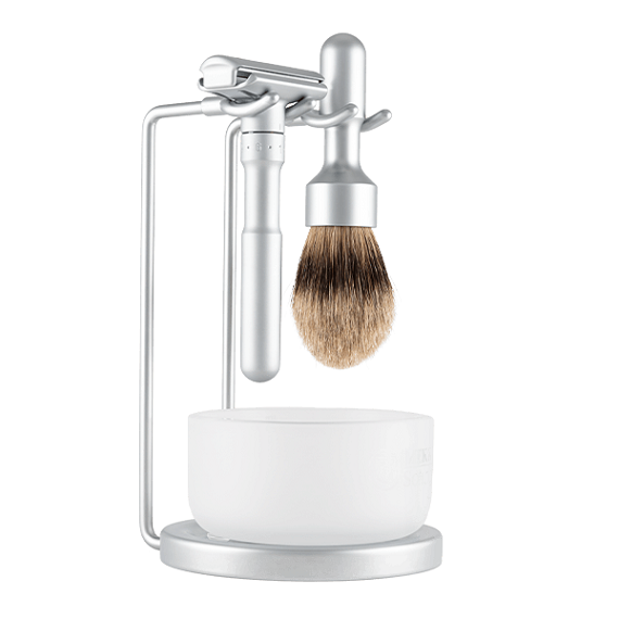 Merkur Futur 4-Piece Double Edge Safety Razor Set, Satin Finish