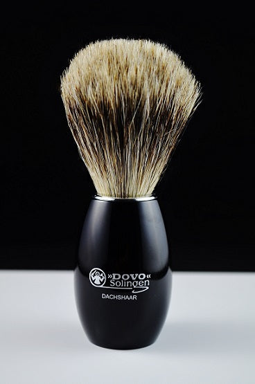 The Classic Edge Shaving Store, Wet Shaving & Straight Razor Supply -  dovo-pure-badger-shaving-brush-black-acrylic-handle -  dovo-pure-badger-shaving-brush-black-acrylic-handle