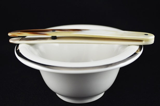 Dovo 5/8 Natural Cow Horn Replacement Scales w/ Pin White & Blond