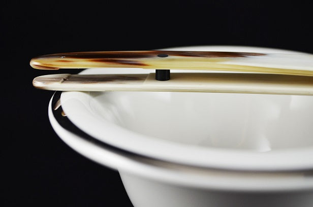 Dovo 5/8 Natural Cow Horn Replacement Scales w/ Pin White & Blond