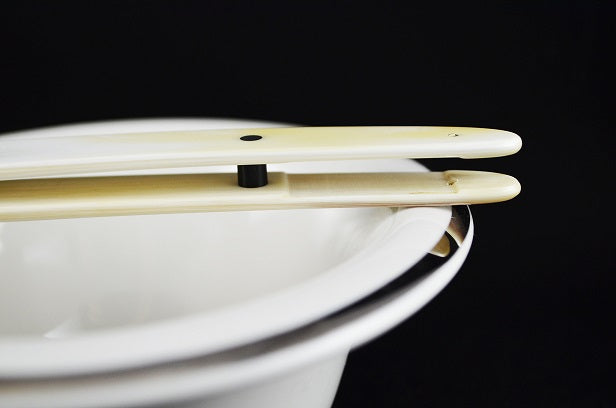 Dovo 5/8 Natural White & Blonde Cow Horn Replacement Scales w/ Pin