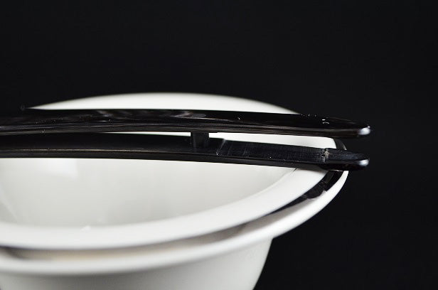 Dovo 5/8 Natural Cow Horn Replacement Scales w/ Pin Black