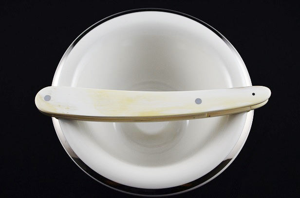 Dovo 5/8 Natural White & Blonde Cow Horn Replacement Scales w/ Pin