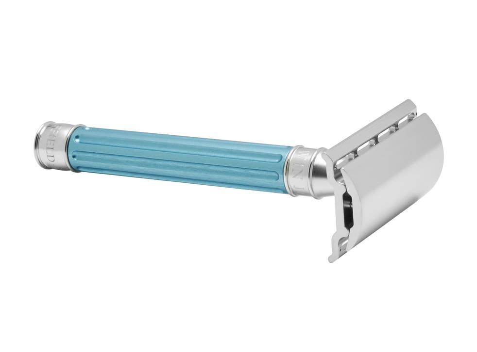Edwin Jagger 3ONE6 Stainless Steel Light Blue DE Safety Razor