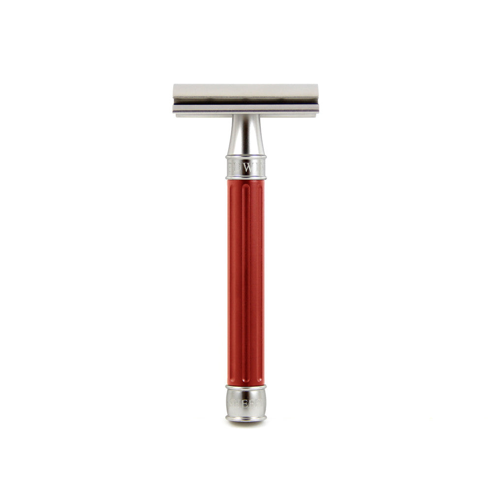 Edwin Jagger 3ONE6 Stainless Steel Red DE Safety Razor