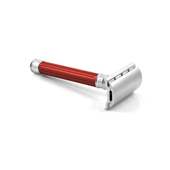 Edwin Jagger 3ONE6 Stainless Steel Red DE Safety Razor