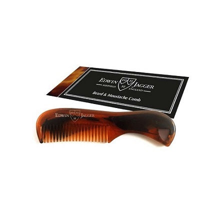 Edwin Jagger Beard and Moustache Comb Faux Tortoise Shell
