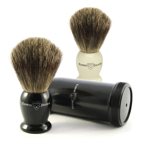 Edwin Jagger Travel Shaving Brush Tube, Black