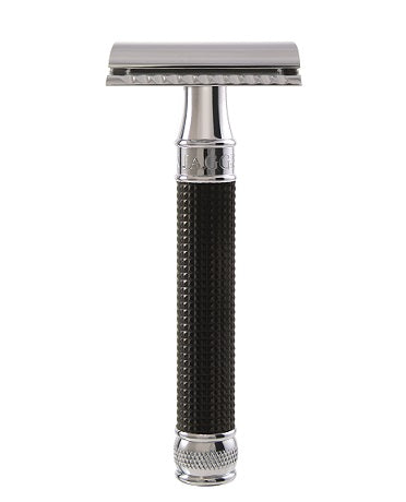 Edwin Jagger Black Chrome 3D Diamond Double Edge Safety Razor