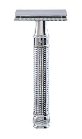 Edwin Jagger Chrome 3D Laser Diamond Double Edge Safety Razor