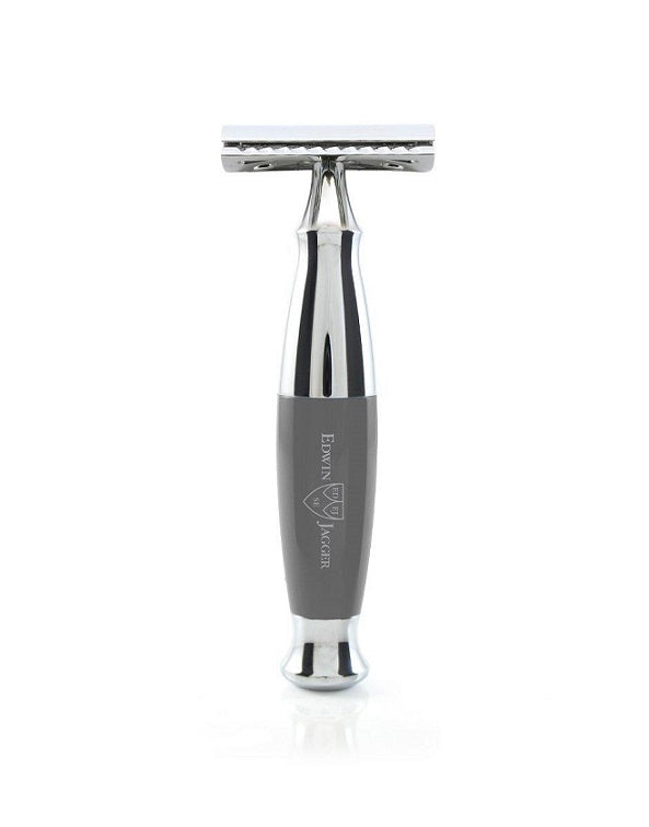 Edwin Jagger Grey &amp; Chrome Double Edge Safety Razor